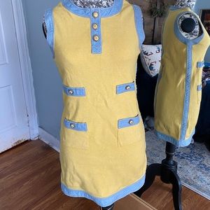 CHANEL yellow denim dress